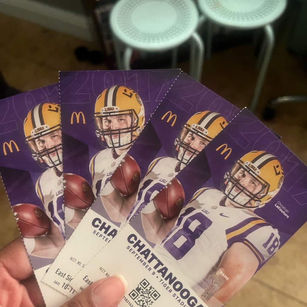 Football Game Tickets  Purple
